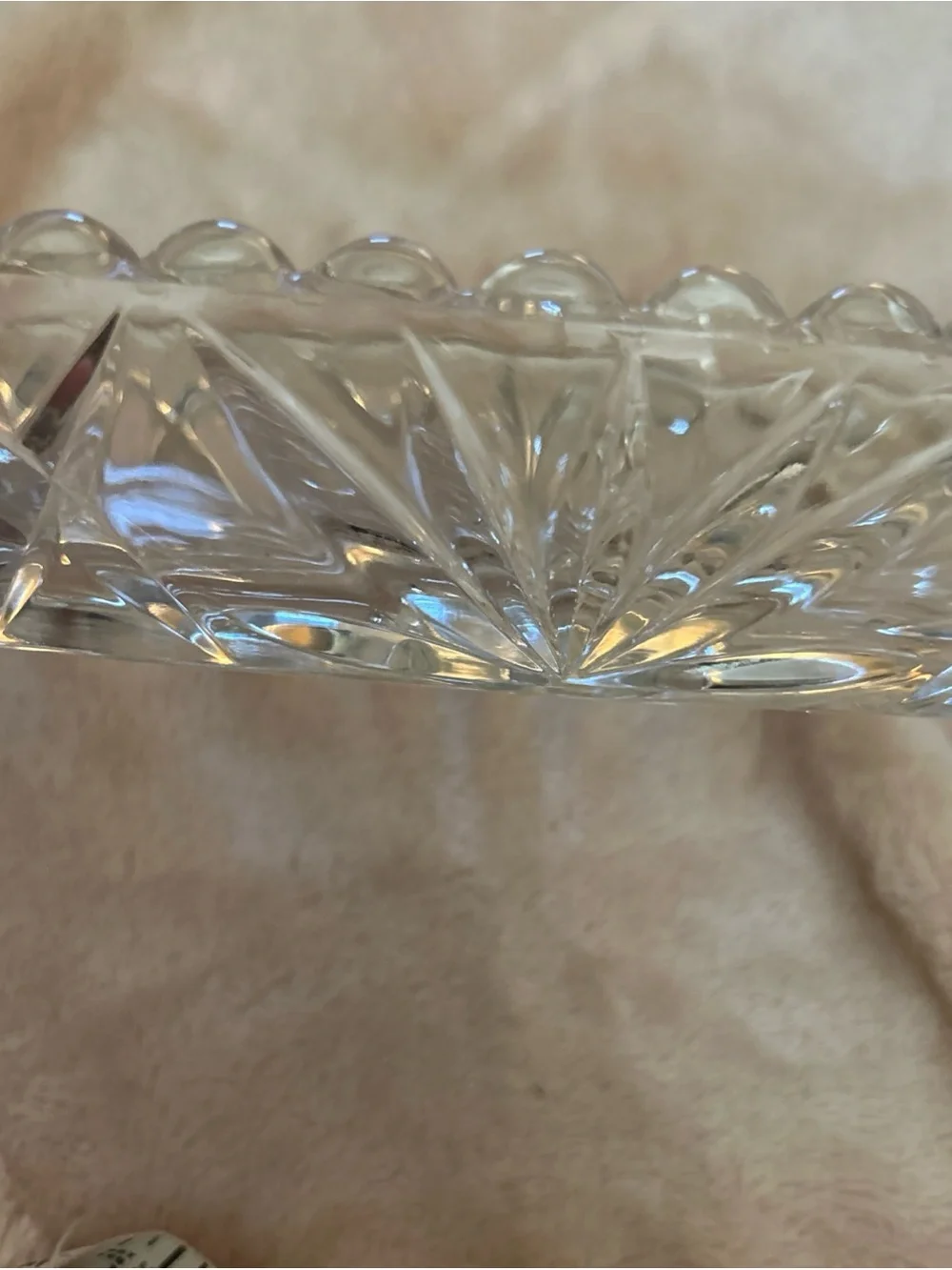 Clear Cut Glass Serveware Dish - Elegant Crystal relish, celery, candy dish